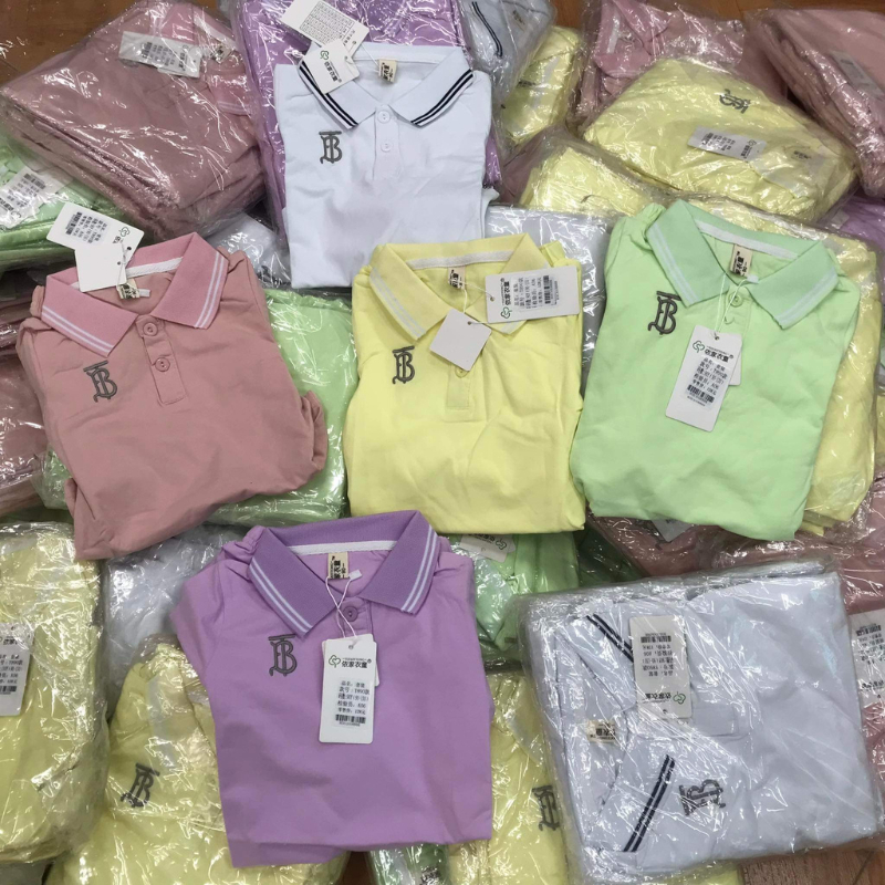 Váy Polo Cho Bé Gái Đi Học 8kg - 23kg, Váy có cổ cho bé Cotton Siêu Mát Lạnh Họa Tiết Thêu Cỏ Viền Trơn Mã 2