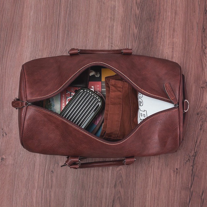 Túi du lịch đa năng, da trơn size 55 có dây đeo chéo, đa năng có thể gấp gọn, chất liệu da dày bền đẹp và thời trang