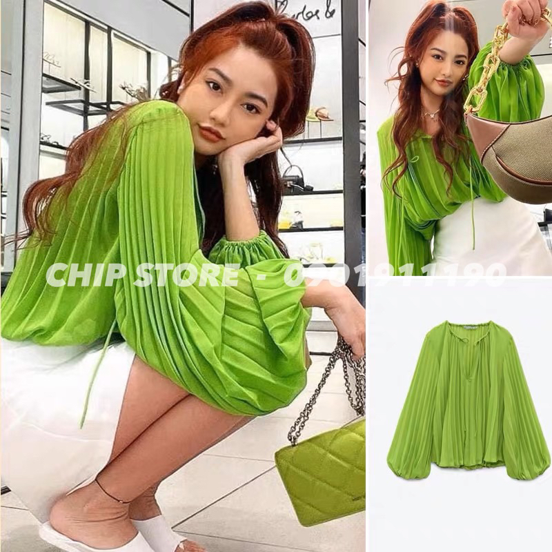 ÁO XẾP LY BÈO ZARA XUẤT DƯ XỊN TIỂU THƯ SANG CHẢNH