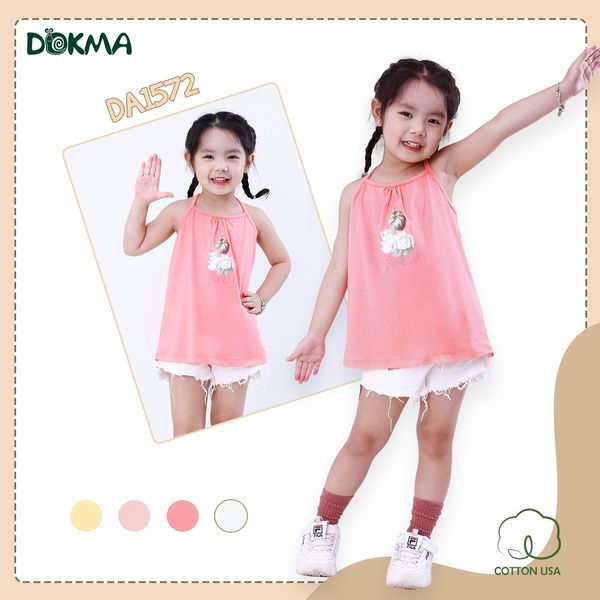Áo 2 dây bé gái Dokma DA1572