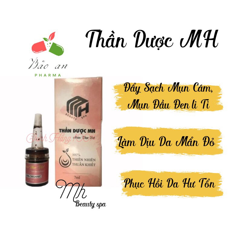 Noãn thực vật MH Beauty Spa chai 7ml giảm mụn làm dịu da phục hồi và dưỡng sâu- BẢO AN PHARMA