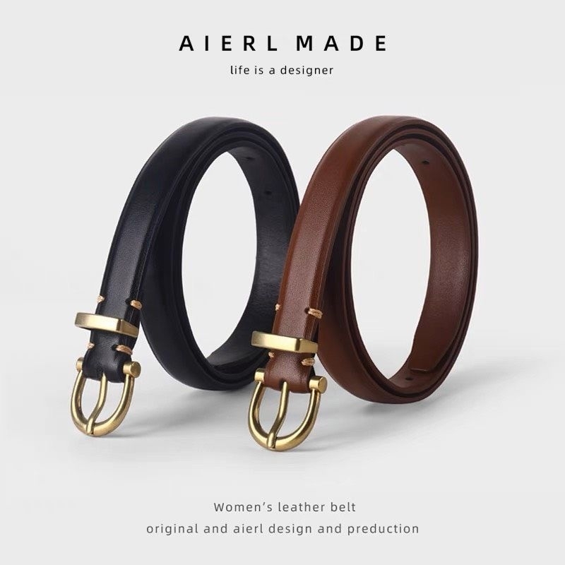 Thắt lưng da khóa kim loại đơn giản phong cách Hàn Quốc cho nữ AĐ03