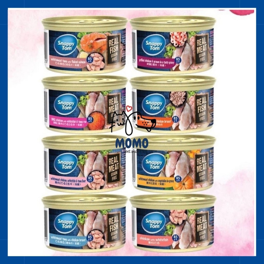 Hộp 24 lon Snappy Tom Premium 85gr mix vị