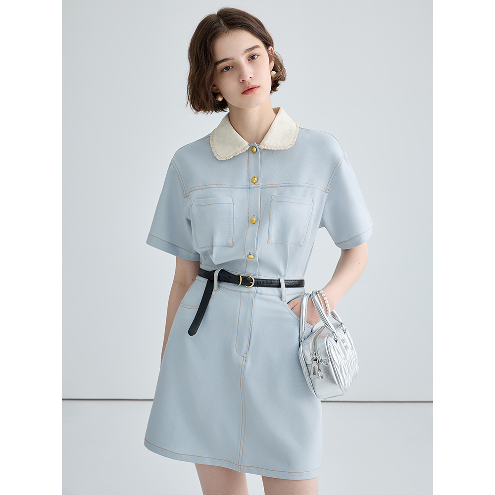 K273 Váy & Thắt lưng phối kiểu