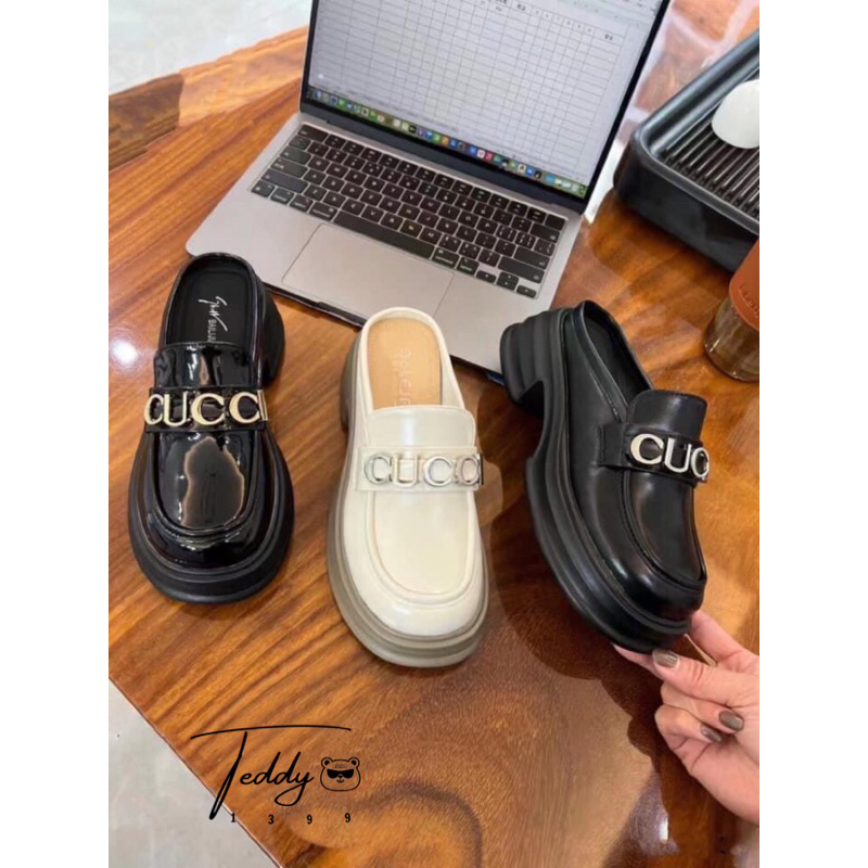 Giày sục nữ độn đế, sục gucci, sục moca