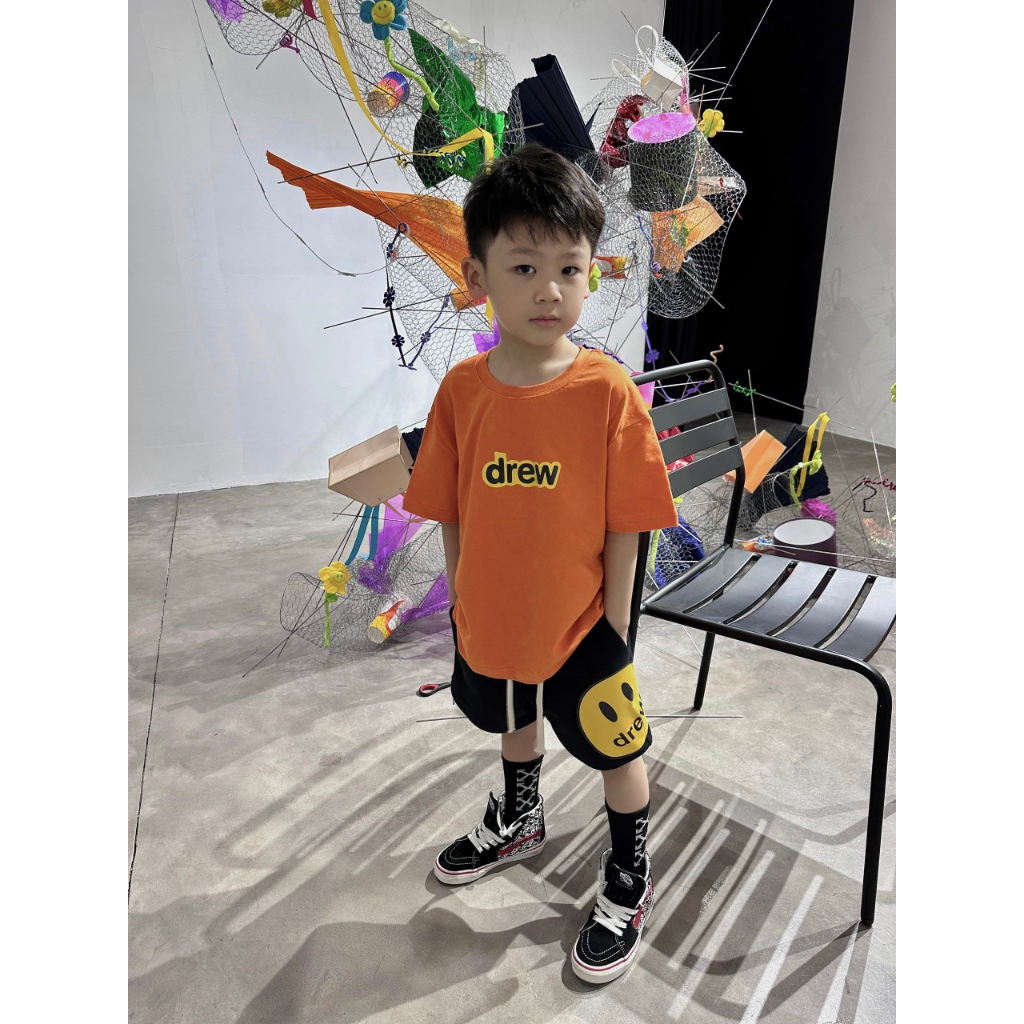 Set đồ Chữ D.R.E.W màu Cam 2BKids