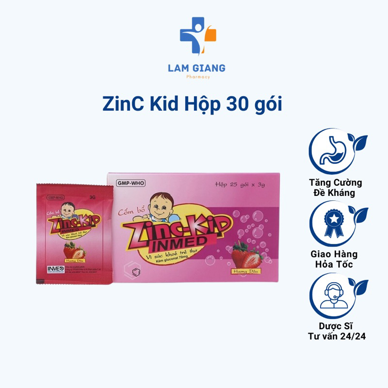 Kẽm Zinc kid vị dâu
