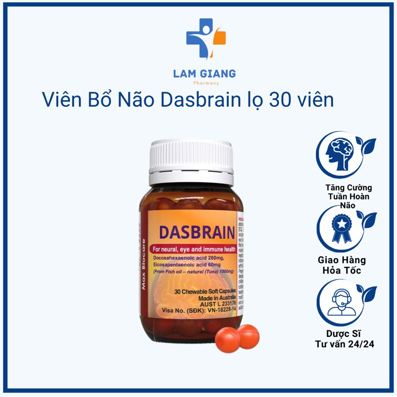 Viên uống bổ mắt,bổ não Dasbrain