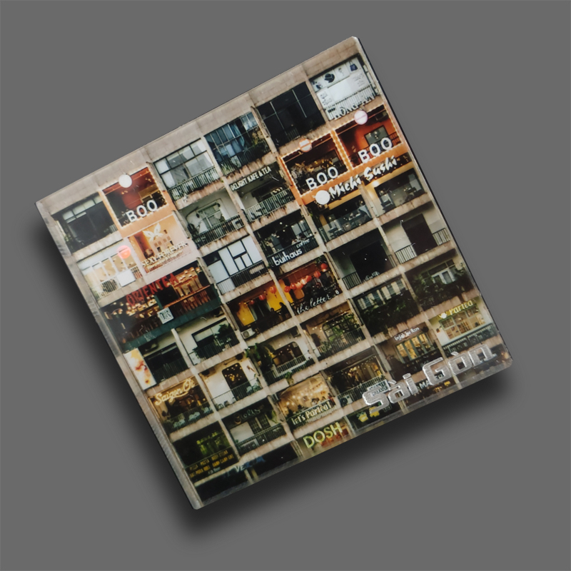 Nam châm tủ lạnh bằng nhựa trong suốt hình Sài Gòn -Việt Nam