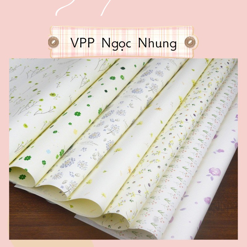 Giấy gói quà nhiều màu họa tiết hoa trang nhã ❤️74*51cm