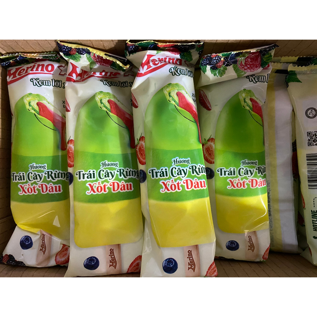 SET 10 QUE - Kem que Merino Trái Cây Rừng Xốt Dâu