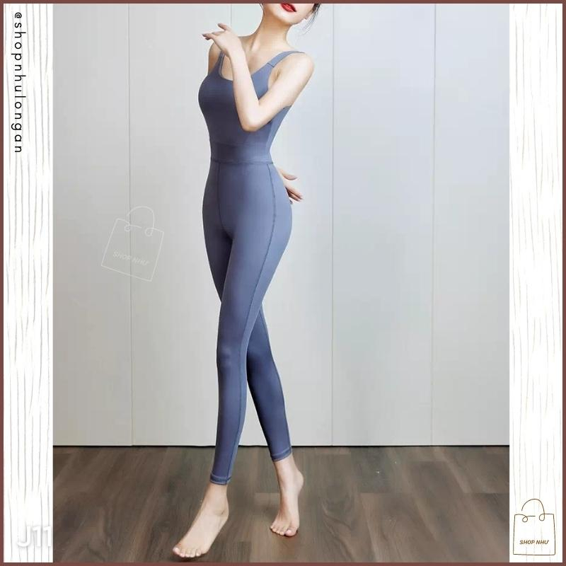 Jumpsuit nữ J11 hàng Quảng Châu cao cấp hở lưng vải co giãn 4 chiều, chuyên tập Gym Yoga