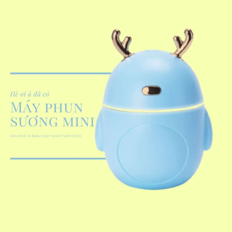 Phun Sương Mini Khuếch Tán Tinh Dầu Tuần Lộc Cầm Tay 300ml