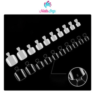 Móng giả úp móng chân 2 màu đục, trong - bịch 500 cái chính hãng Nails đẹp