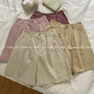 Quần shorts thô cạp lưng chun ống rộng