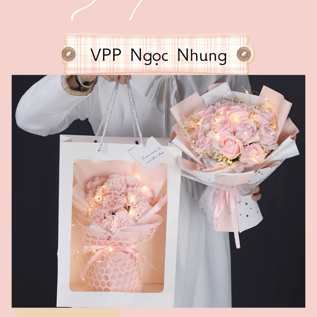 Túi giấy một mặt kính đựng bó hoa, quà tặng siêu sang ❤️ 25*35*25 cm