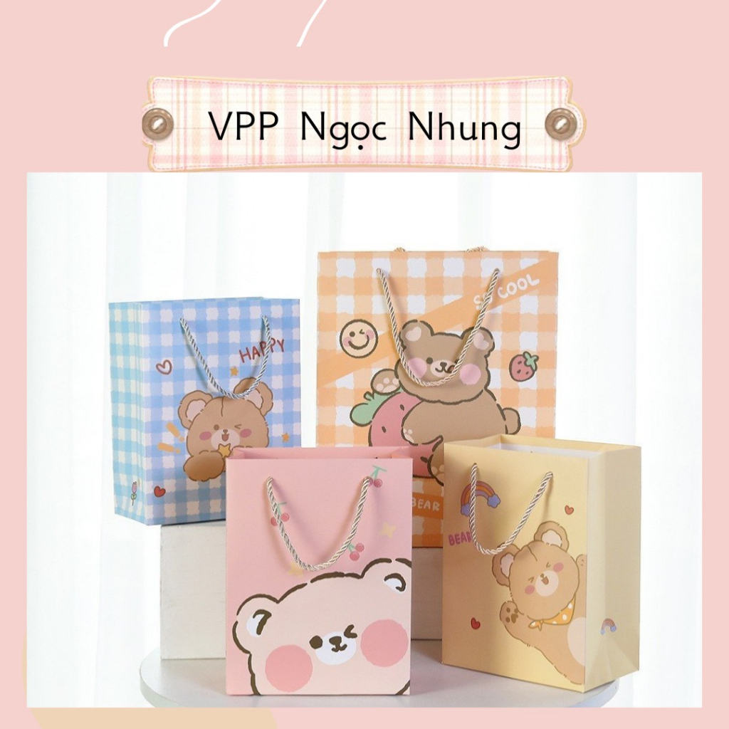 Túi đựng quà hoạt hình màu sắc dễ thương