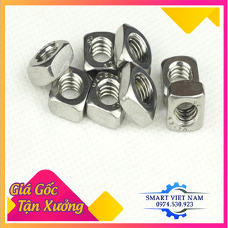 Ecu vuông inox,đai ốc vuông inox M5-M12 combo 10 chiếc
