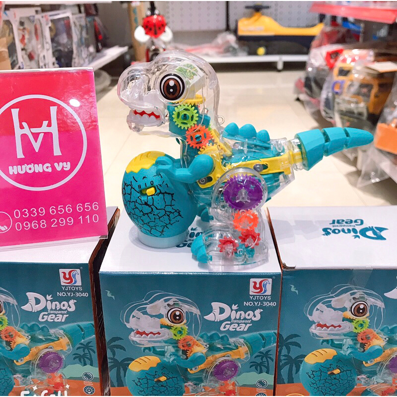 Đồ chơi khủng long đèn phát sáng, nhạc vui nhộn cho bé trai và bé gái