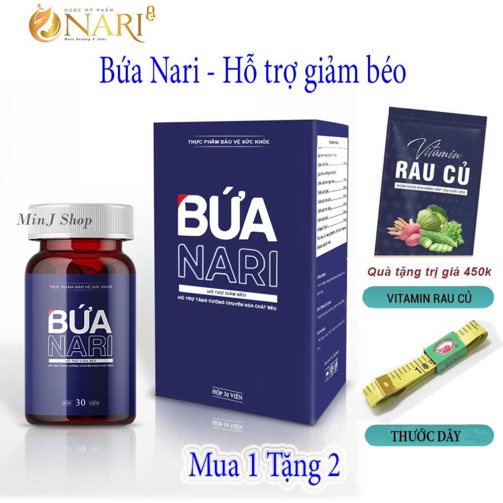 Combo giảm béo bứa nari an toàn và hiệu quả tặng vitamin rau củ , thước dây giảm ngay sau 1 liệu trình không tăng lại