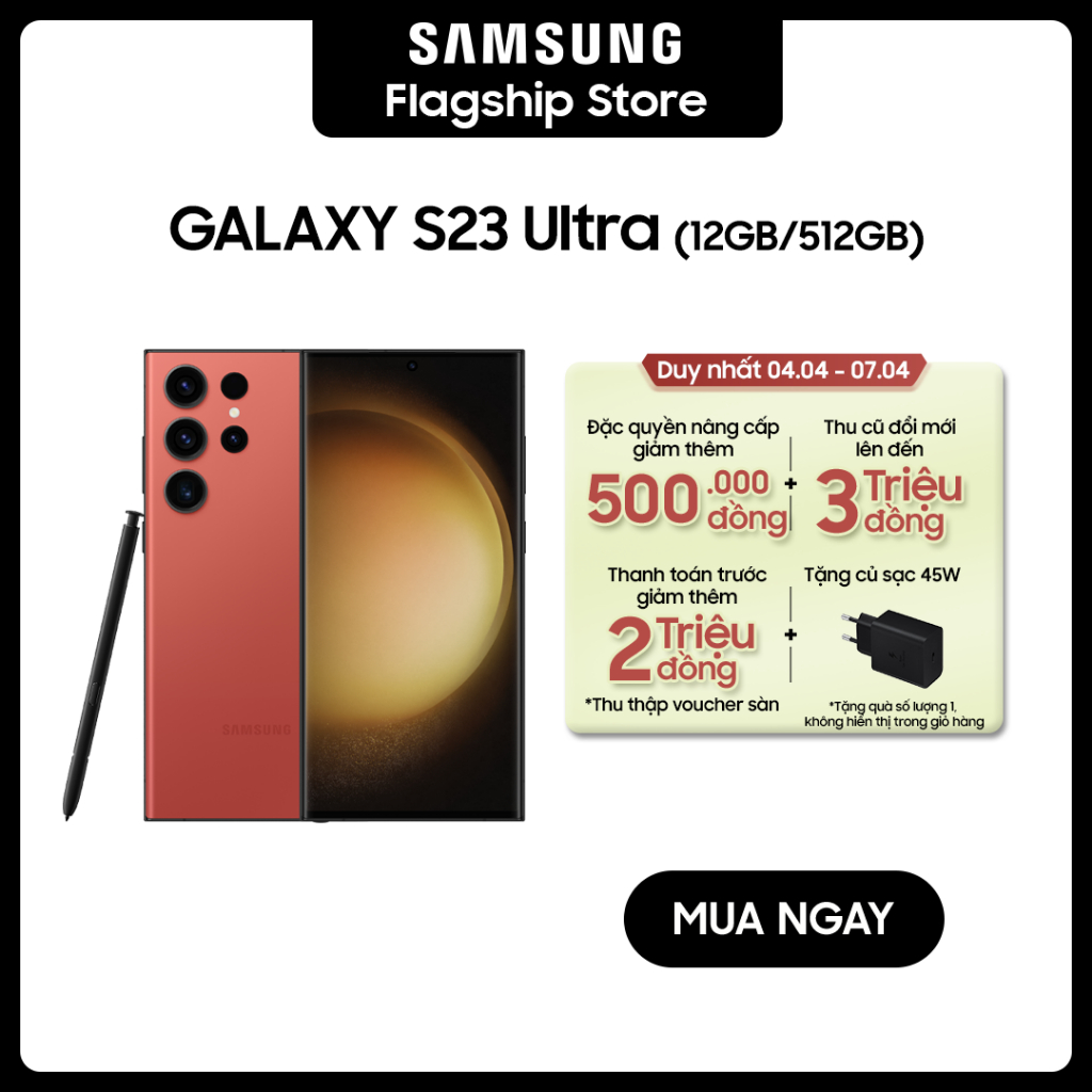 Điện thoại Samsung Galaxy S23 Ultra 12GB/512GB - Độc Quyền Online