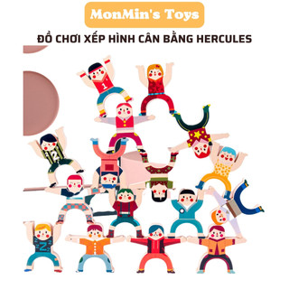 Đồ chơi xếp hình cân bằng hercules bằng gỗ cao cấp_đồ chơi xếp chồng thăng bằng