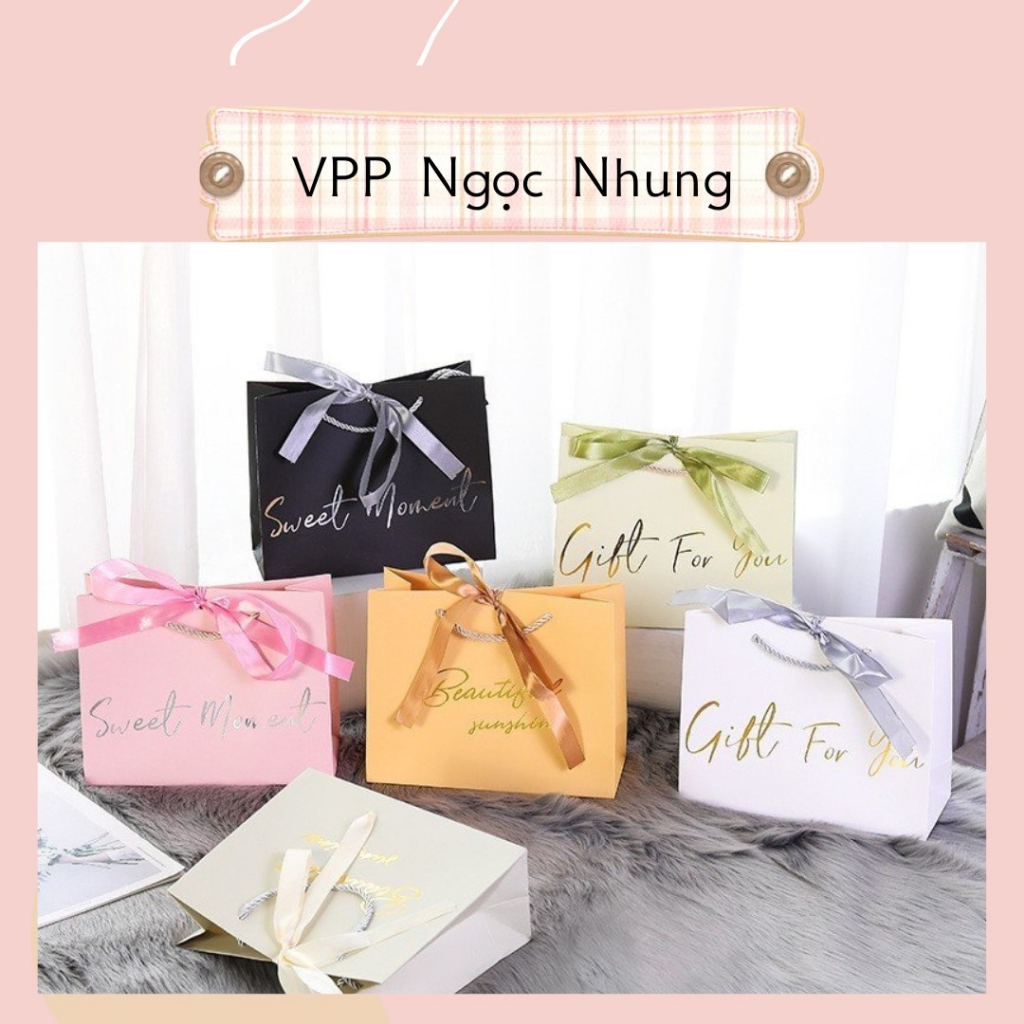 Túi đựng quà tặng thông điệp ngọt ngào kèm ruy băng