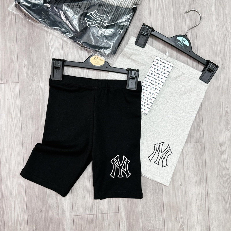Set 2 quần M.L.B xuất dư ngố bé gái, quần lửng ôm mùa hè chất thun cotton mềm mịn, co giãn màu đen xám dễ mặc và phối đồ
