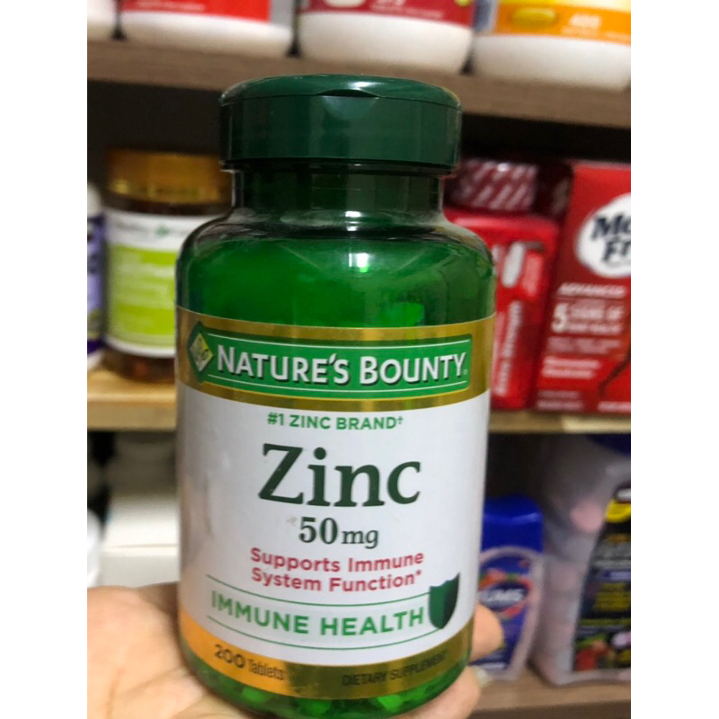 Viên uống bổ sung kẽm ZinC 50mg Nature's Bounty 200 viên.