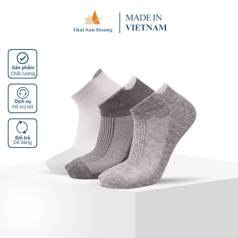 Tất Cổ Ngắn Nam  Vớ nam siêu bền - sợi cotton - cao cấp khử mùi, chống hôi chân - UEDA