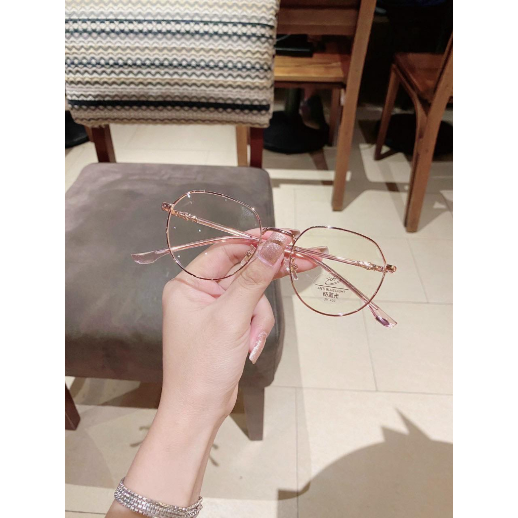 Kính mắt tròn kim loại 5285 thời trang nhiều màu