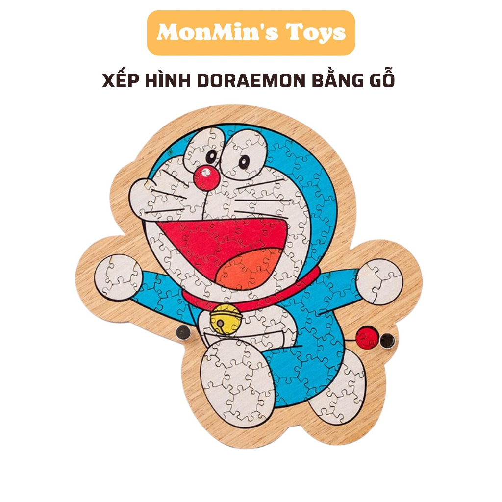 Xếp Hình Doraemon Bằng Gỗ