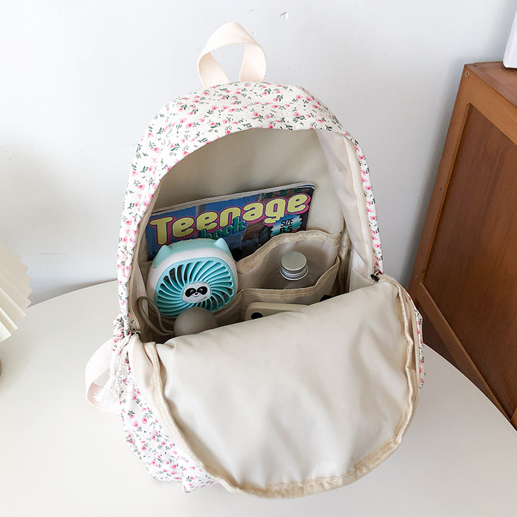 Balo Vải Nữ Hoa Nhí Dễ Thương Thời Trang KAYLEE KT 40x31x13cm BLV04