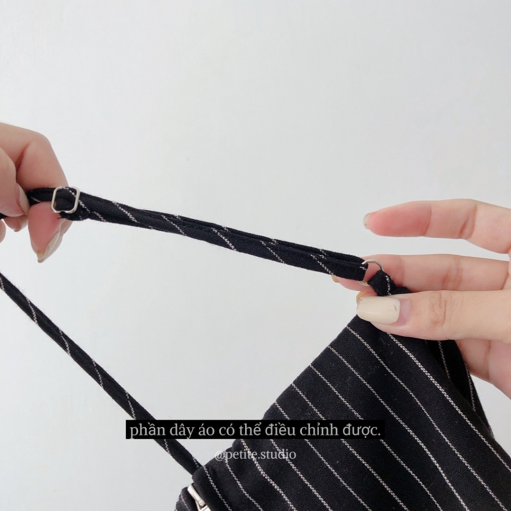 Áo hai dây đan dây thiết kế dạng corset tôn dáng basic phong cách hàn quốc