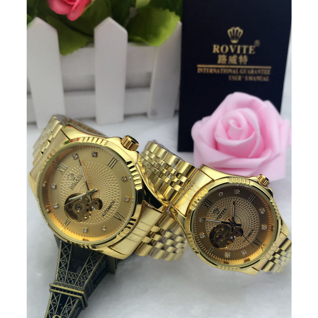 Đồng Hồ chính hãng ROVITE thương hiệu Nhật Bản Cơ Tự Động AUTOMATIC Chống Thấm Nước Thời Trang Cho Nam