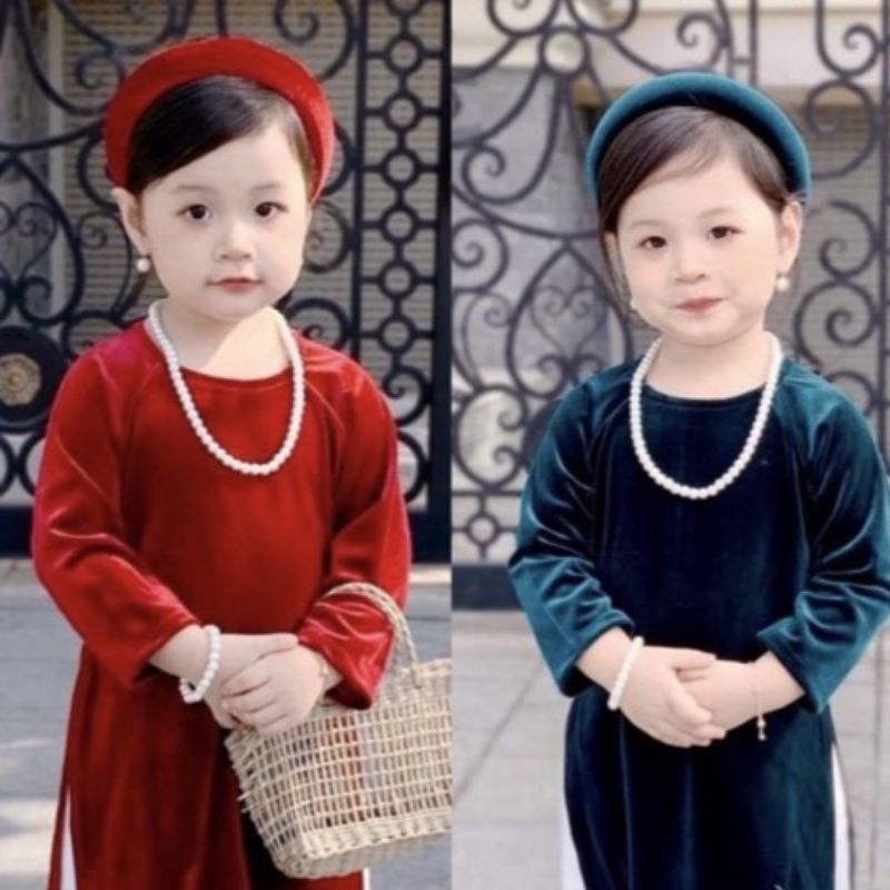 Set vòng cổ kèm vòng đeo tay bằng ngọc trai nhân tạo cho bé, phụ kiện áo dài, áo bà ba ib vòng tay bé