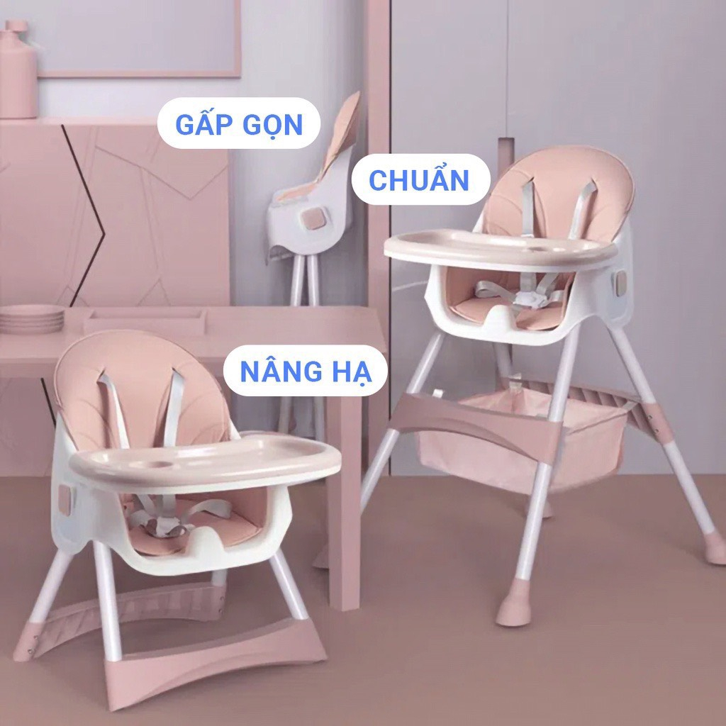 Ghế ăn dặm MIHOKO nâng hạ độ cao, gập gọn cao cấp cho bé