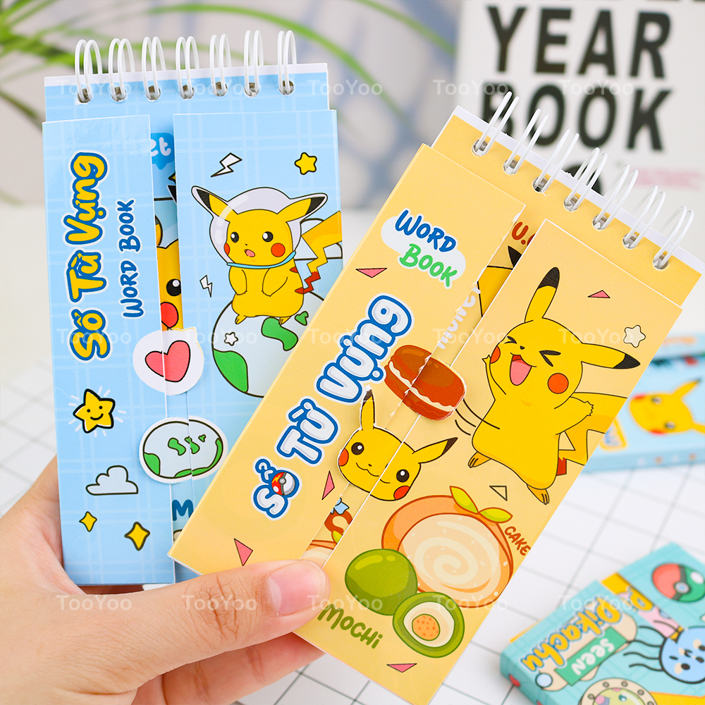 Sổ từ vựng Pikachu học Ngoại ngữ dễ thương cute PK0117 TooYoo