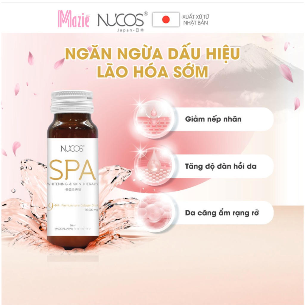 Collagen nước ngừa lão hóa Nucos Spa 10000 50ml x 10 chai