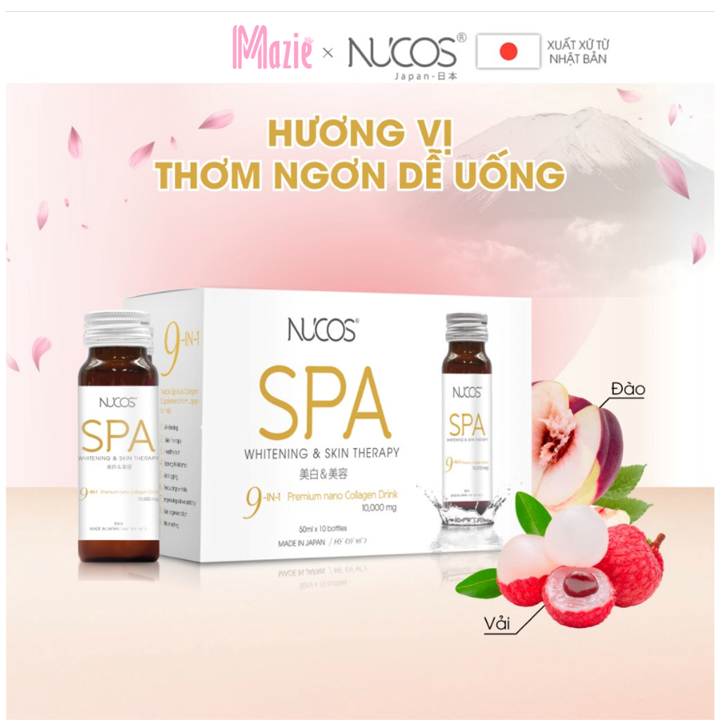 Collagen nước ngừa lão hóa Nucos Spa 10000 50ml x 10 chai