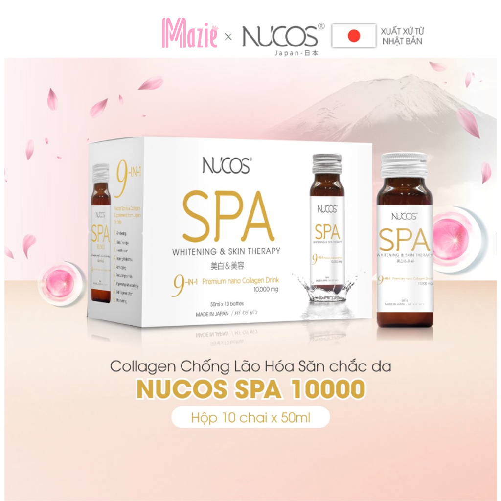 Collagen nước ngừa lão hóa Nucos Spa 10000 50ml x 10 chai