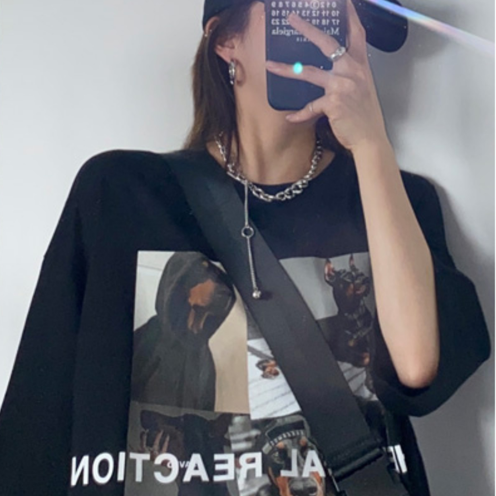 Áo Thun Nam Họa Tiết Chú Chó HeiLit Phông Tay Lỡ Chất Vải Cotton Co giãn Chuẩn Form Unisex