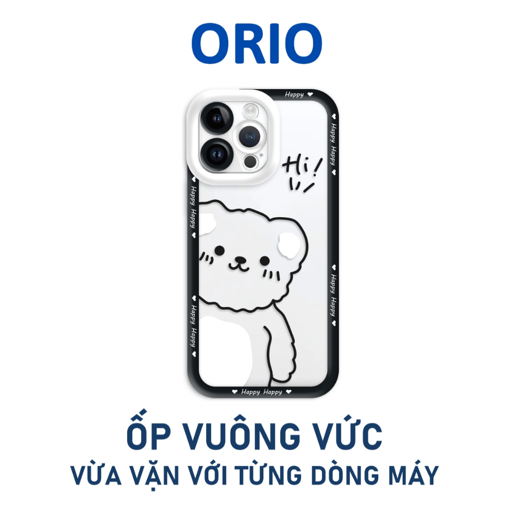 Ốp lưng iphone Say Hi trong cạnh vuông 6/6plus/6s/6splus/7/7plus/8/8plus/x/xr/xs/11/12/13/14/pro/max/plus/promax - ORIO