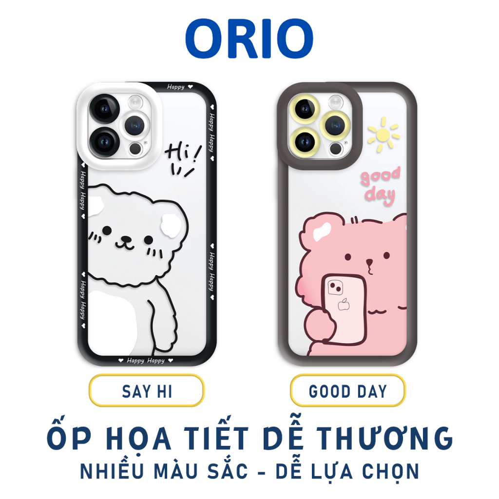Ốp lưng iphone Say Hi trong cạnh vuông 6/6plus/6s/6splus/7/7plus/8/8plus/x/xr/xs/11/12/13/14/pro/max/plus/promax - ORIO