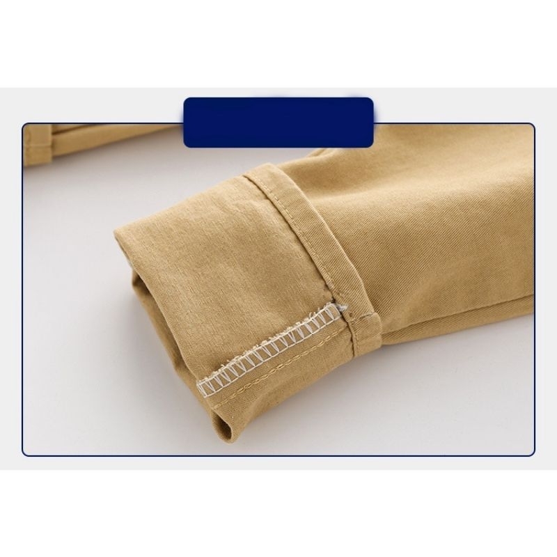 Quần kaki bé trai, dày dặn, co giãn, thấm hút mồ hôi đi học, đi chơi