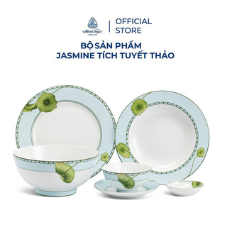bộ bàn ăn cao cấp tích tuyết thảo sứ Minh Long - bộ bàn ăn cao cấp sứ Minh Long