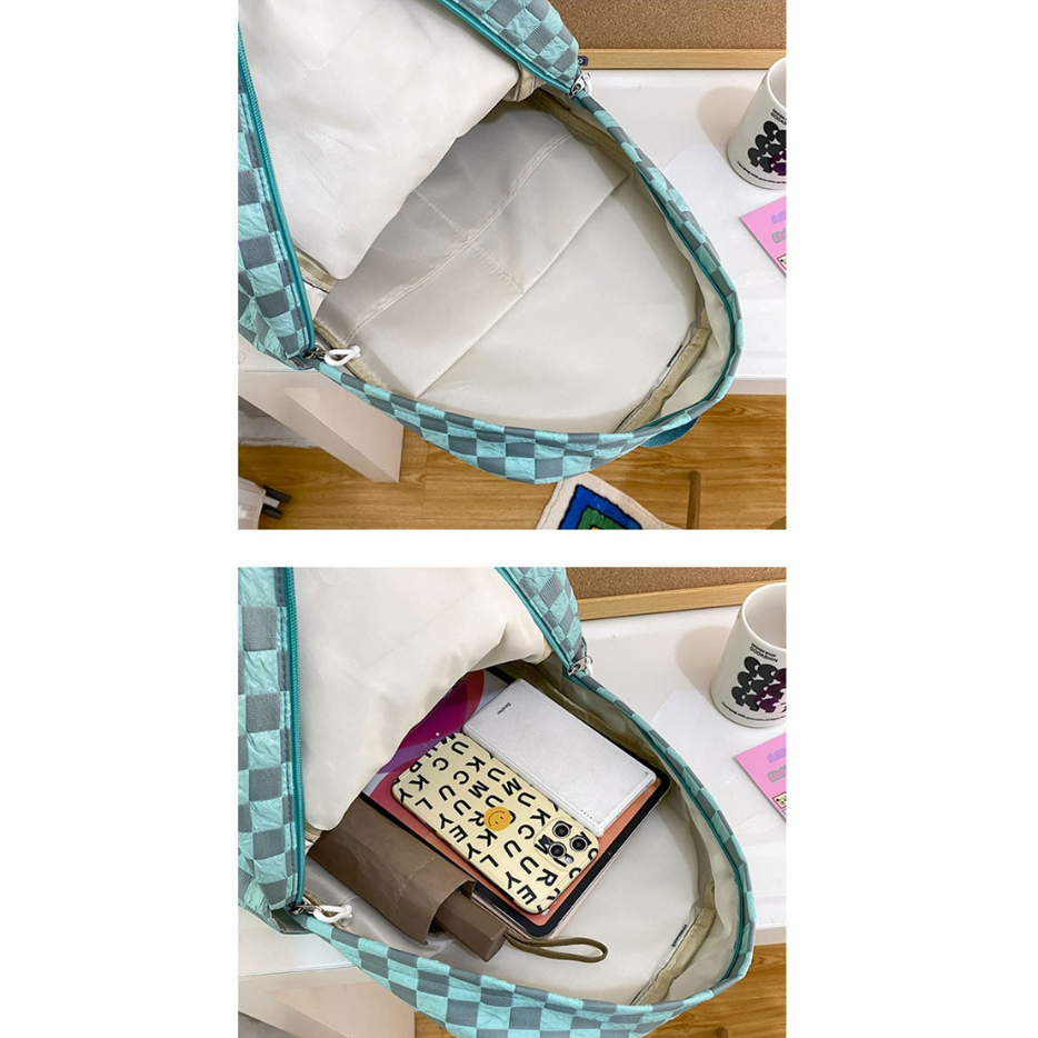 Balo Nữ Họa Tiết Caro Phong Cách Ulzzang Thời Trang KAYLEE KT40x31x13cm BLV05