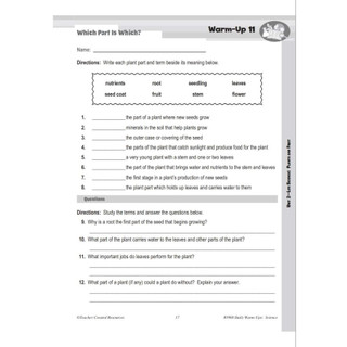 ( Khoa Học ) Daily Warm up Science -  Grade 2,3,4,5,6