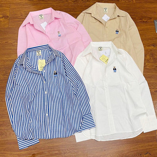 Sơmi Whoau thêu gấu linen