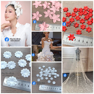 Cánh hoa lụa đính áo ,váy